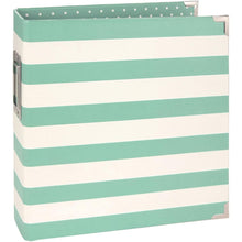 Load image into Gallery viewer, Mini Albums: Simple Stories Sn@p! Designer Binder 6&quot;X8&quot;-Robin&#39;s Egg Stripe
