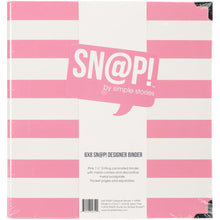 Load image into Gallery viewer, Mini Album: Simple Stories Sn@p! Designer Binder 6&quot;X8&quot;-Pink Stripe
