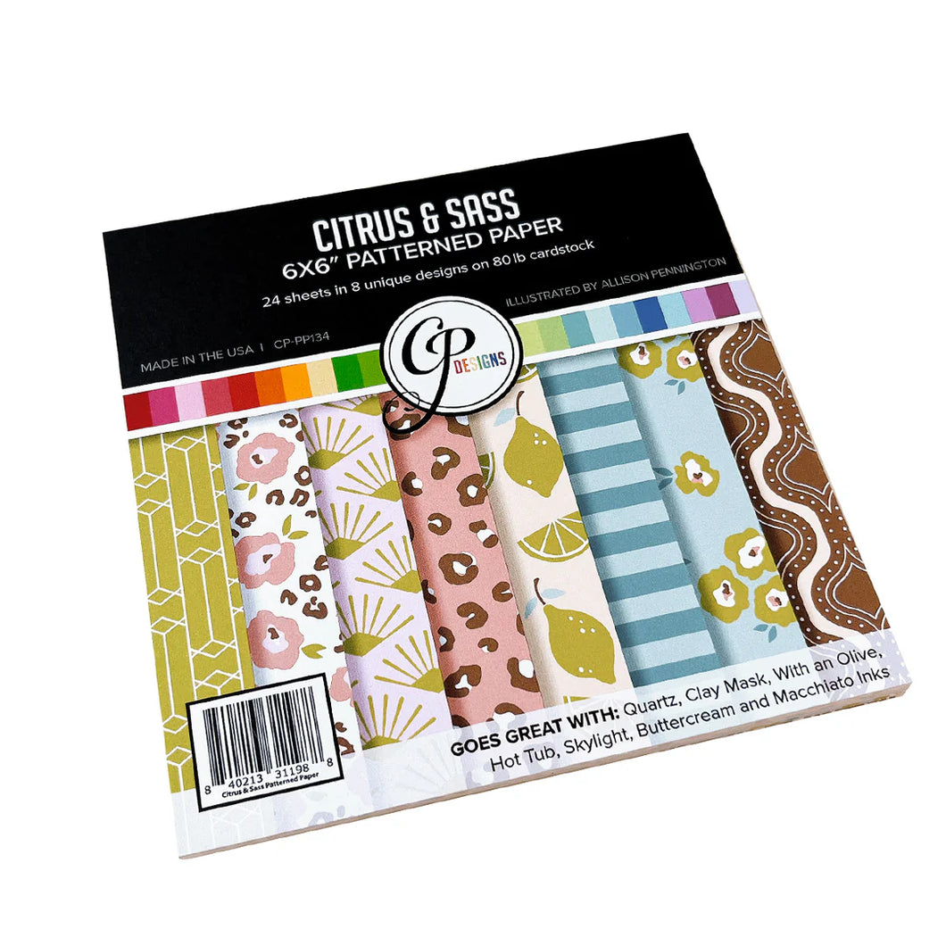 6x6 Paper: Catherine Pooler Designs-Citrus & Sass Patterned Paper Pack