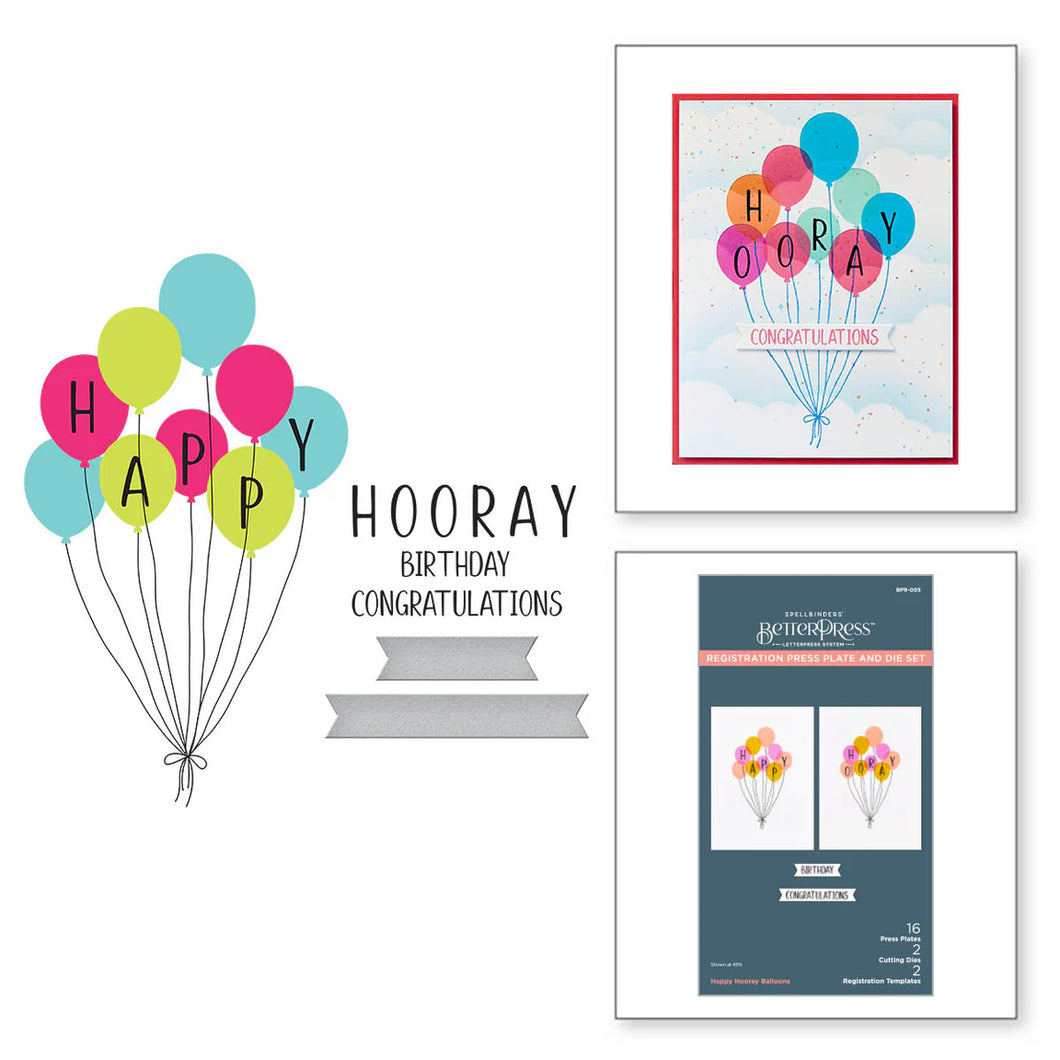 Better Press: Spellbinders-Happy Hooray Balloons