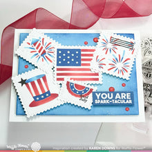 Load image into Gallery viewer, Stencils: Postage Collage 4th of July Stencil
