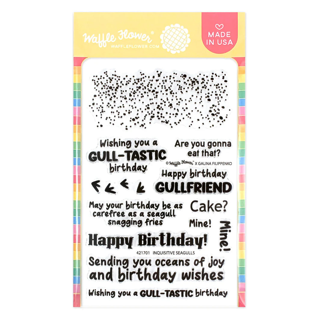 Stamps: Waffle Flower-Inquisitive Seagulls Stamp Set