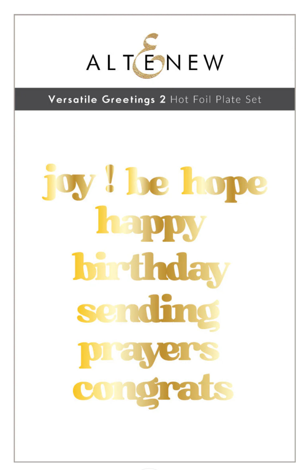 Hot Foil: Altenew-Versatile Greetings 2 Hot Foil Plate Set