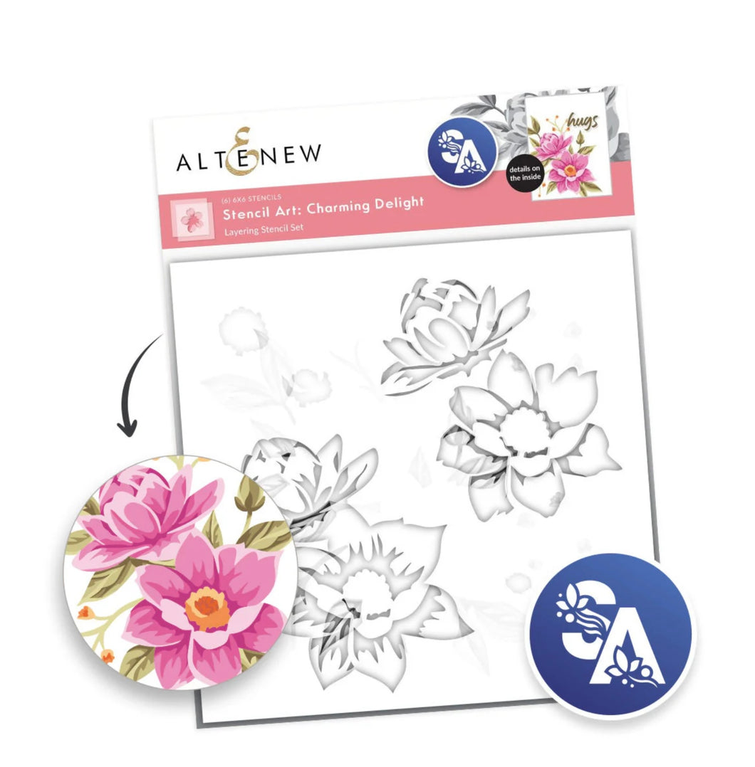 Stencils: Altenew-Stencil Art: Charming Delight Layering Stencil Set (6 in 1)