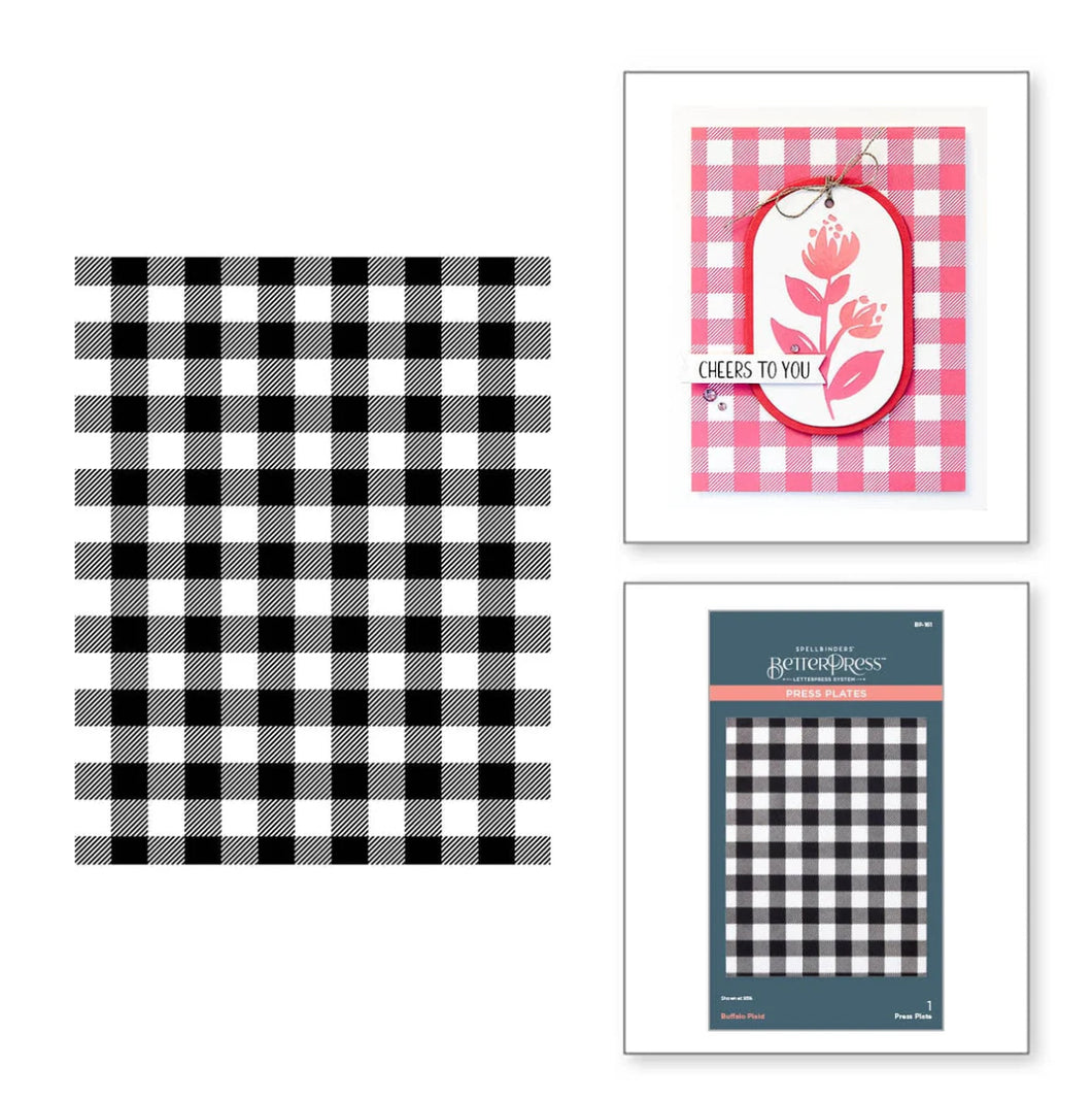 BetterPress Plate: Spellbinders-Buffalo Plaid Plate