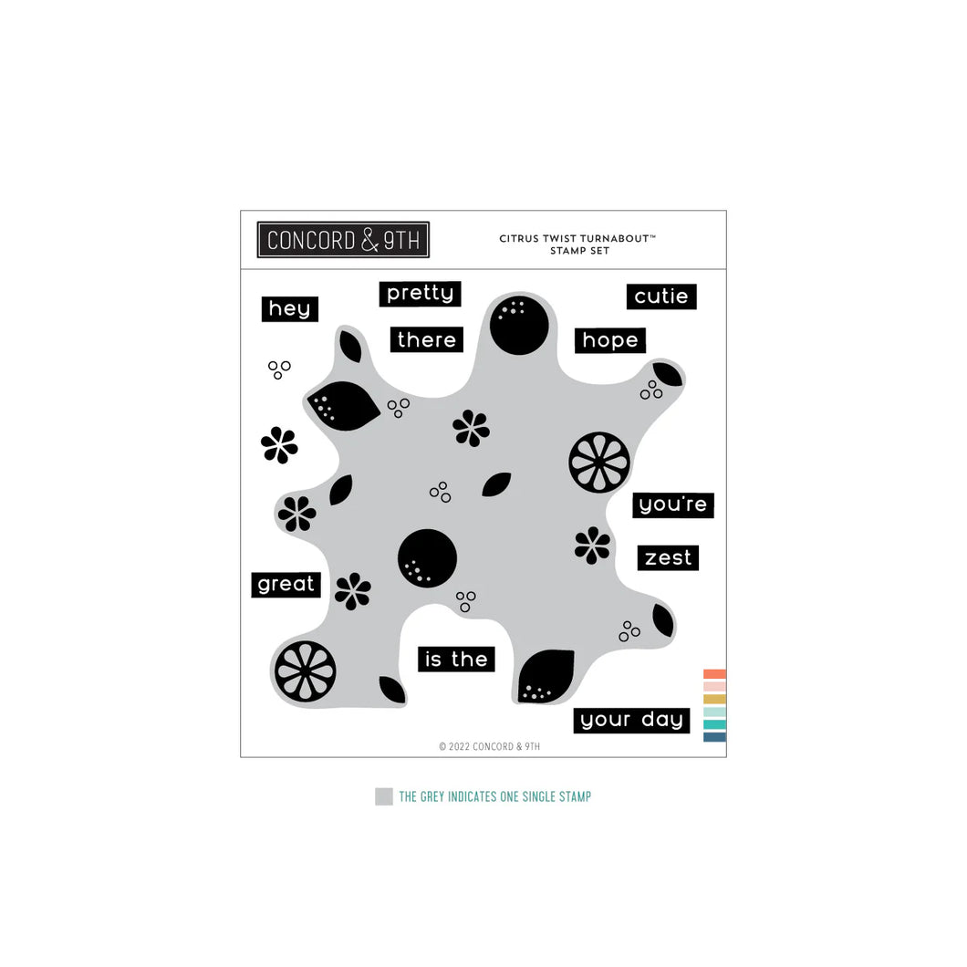 Turnabout™ Products: Concord & 9th-Citrus Twist Turnabout™ Stamp Set