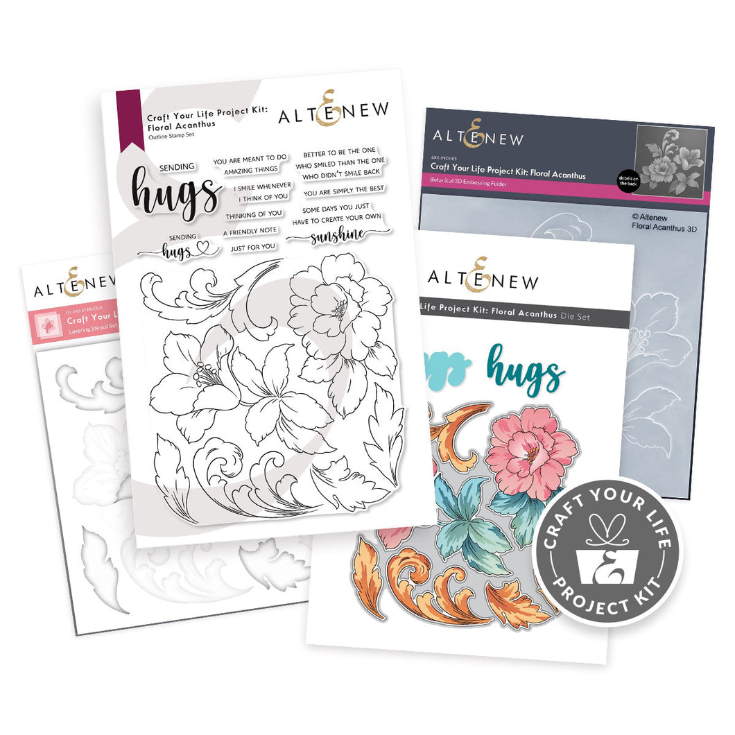 Bundle: Altenew-Craft Your Life Project Kit: Floral Acanthus