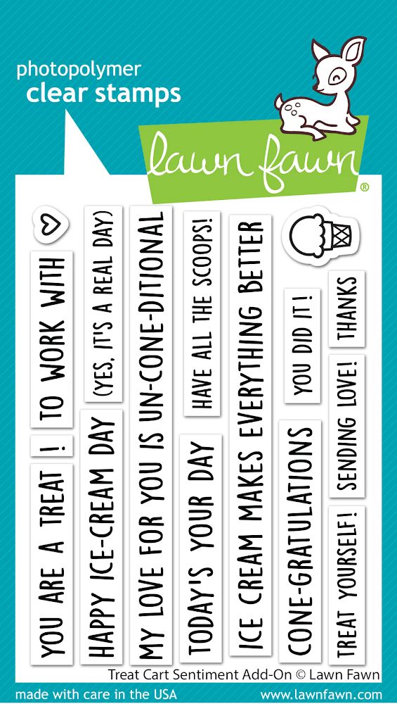 Stamps: Lawn Fawn-Treat Cart Sentiment Add-On