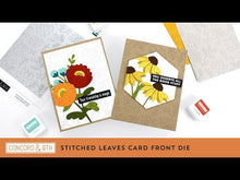 Load and play video in Gallery viewer, Dies: Concord &amp; 9th-Stitched Leaves Card Front Die
