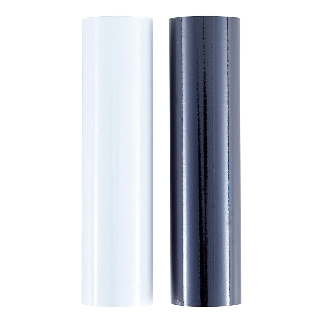 Hot Foil: Spellbinders-GLIMMER HOT FOIL 2 ROLLS - OPAQUE BLACK & WHITE PACK