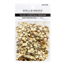Load image into Gallery viewer, Embellishments: Spellbinders-Color Essential Sequins-Gold Smooth Disc
