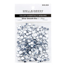 Load image into Gallery viewer, Embellishments: Spellbinders-Color Essentials Sequins-Silver Smooth Disc
