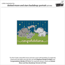 Load image into Gallery viewer, Dies: Lawn Fawn-Dotted Moon and Stars Backdrop: Landscape
