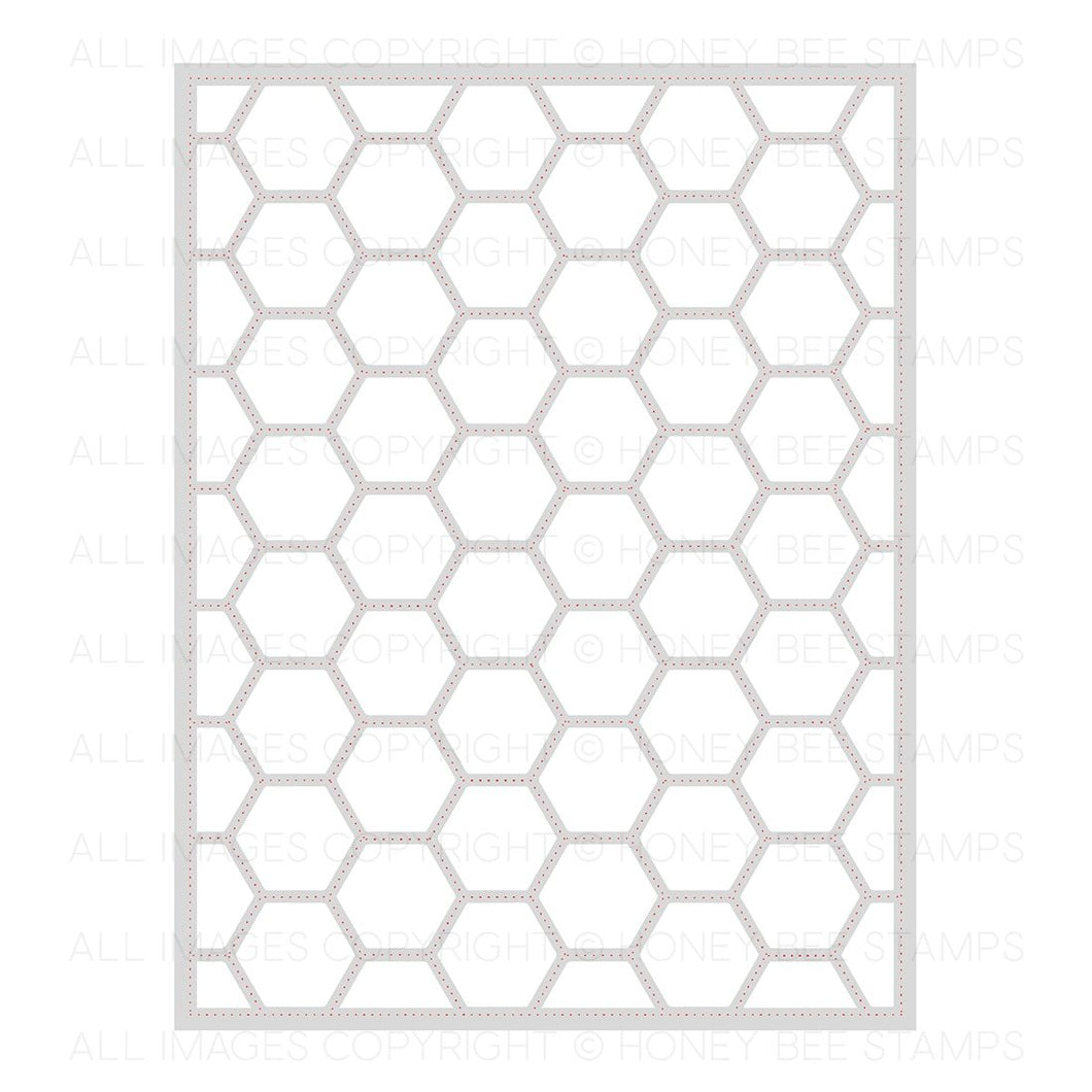 Dies: Honey Cuts-Hexagon Cover Plate - Stipple Layer