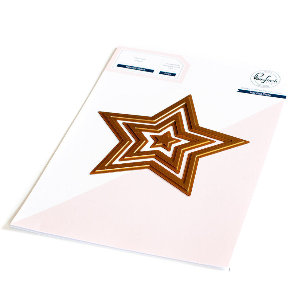 Hot Foil: Pinkfresh Studio-Nested Stars Hot Foil