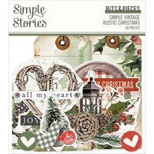Load image into Gallery viewer, Embellishments: Simple Stories-Simple Vintage Rustic Christmas Bits &amp; Pieces-56 pieces
