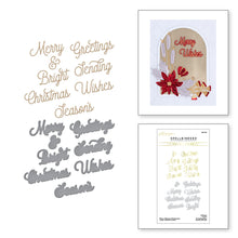 Load image into Gallery viewer, Hot Foil: Spellbinders-Merry Glimmer Sentiments Glimmer Hot Foil Plate &amp; Die Set
