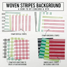 Load image into Gallery viewer, Stamps: Concord &amp; 9th-Woven Stripes Background Stamp
