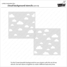 Load image into Gallery viewer, Stencils: Lawn Fawn-Cloud background-Lawn Clippings
