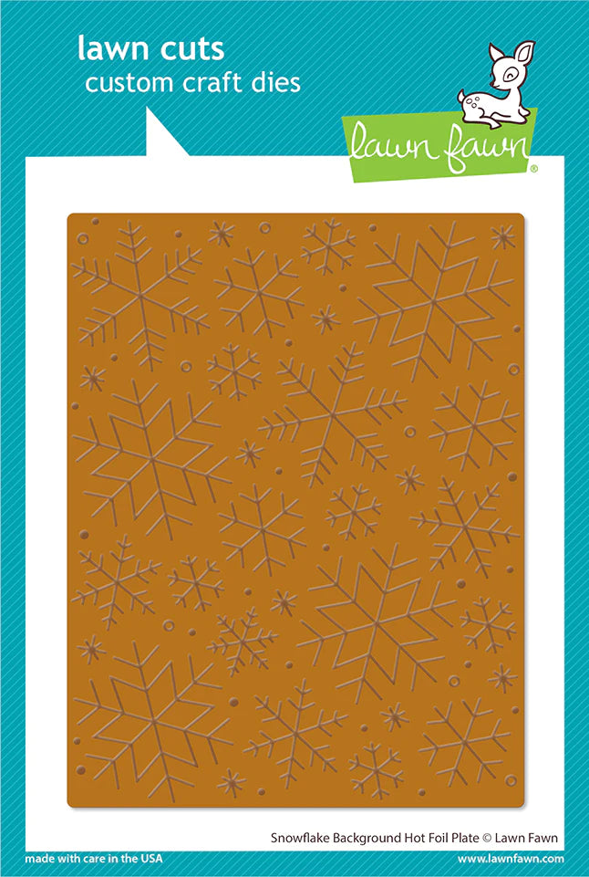 Hot Foil: Lawn Fawn-Snowflake Background Hot Foil Plate