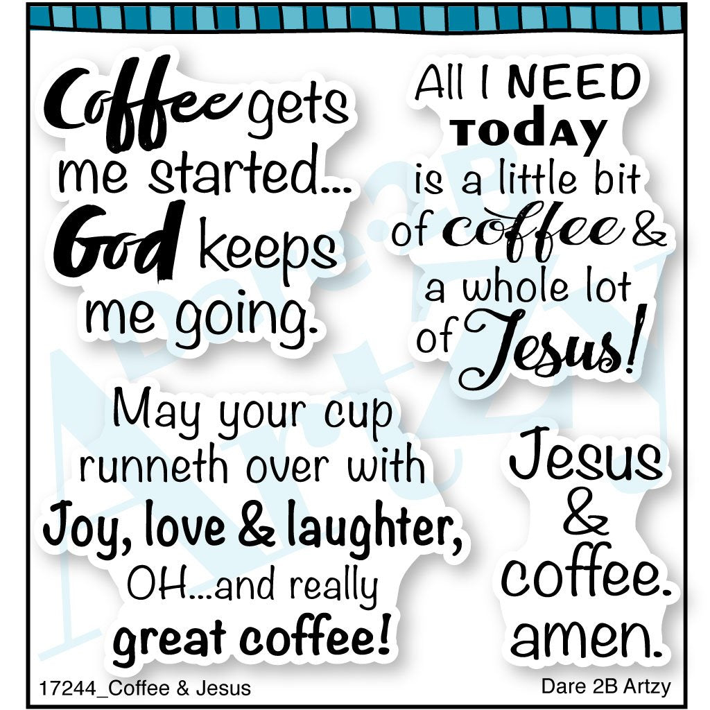 Stamps: Dare 2B Artzy-Coffee & Jesus