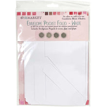 Load image into Gallery viewer, Scrapbooking: 49 And Market Foundations Envelope Pocket Folio-White
