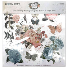 Load image into Gallery viewer, Embellishments: 49 and Market-Vintage Artistry Tranquility Rub-Ons 12&quot;X12&quot; 1/Sheet
