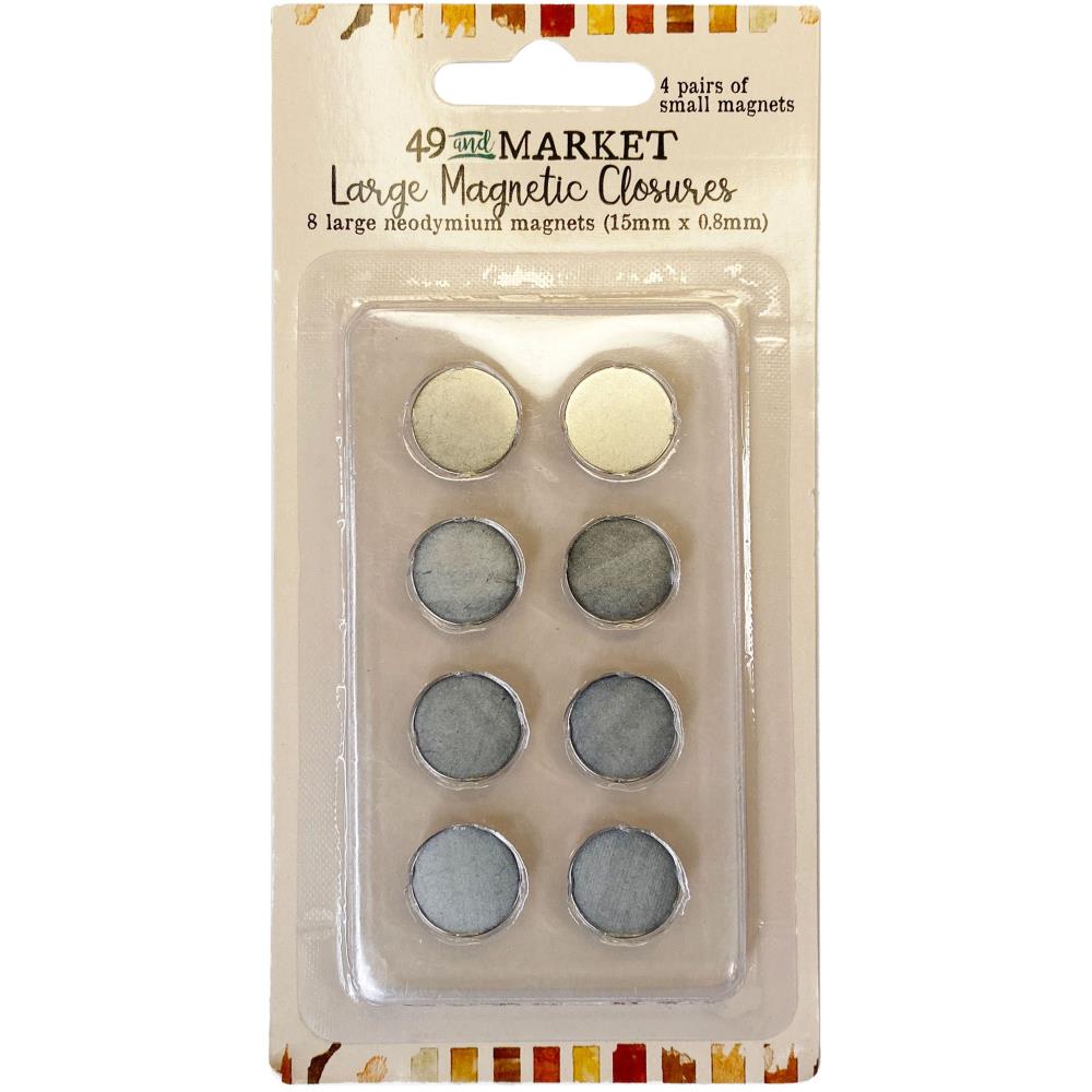 Adhesives: 49 And Market Foundations Magnetic Closures 8/Pkg-Large