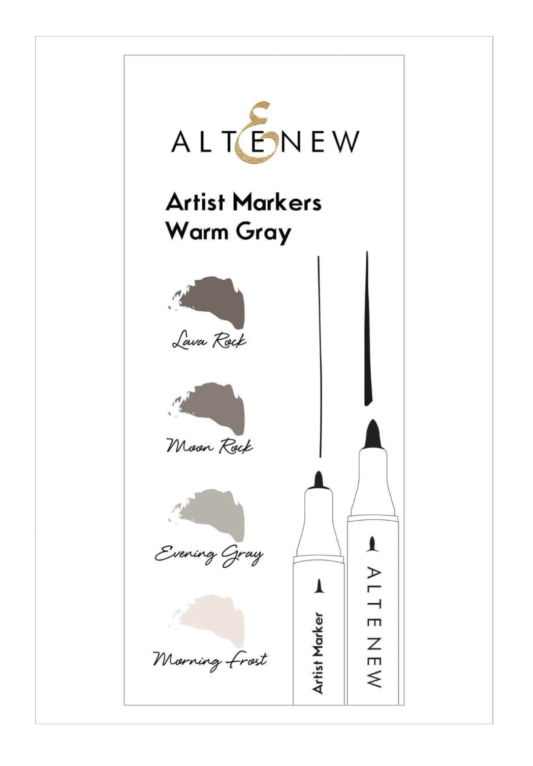 Coloring tools: Altenew-Artist Alcohol Markers Warm Gray Set