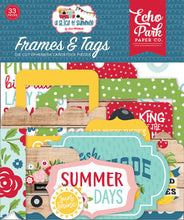 Load image into Gallery viewer, Embellishments: Echo Park-A Slice of Summer-Frames and Tags Ephemera Die Cut Cardstock Pack
