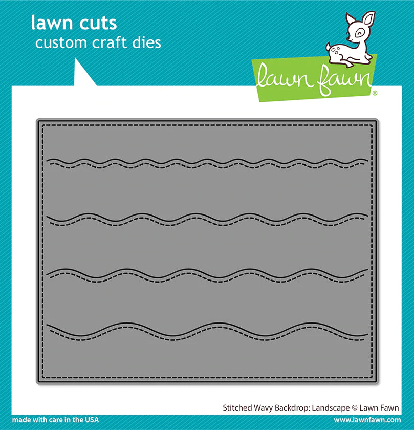 Dies: Lawn Fawn-Stitched Wavy Backdrop: Landscape