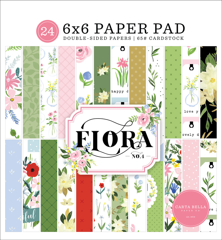 Paper: Carta Bella 6x6 paper pad-Flora No. 4