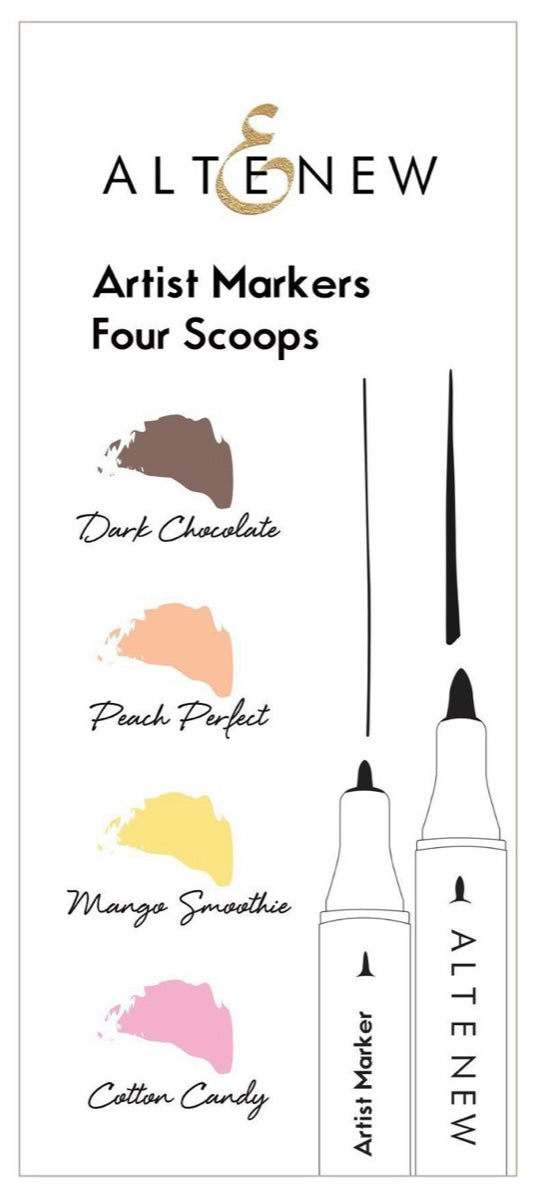 Coloring Tools: Artist Alcohol Markers Four Scoops Set