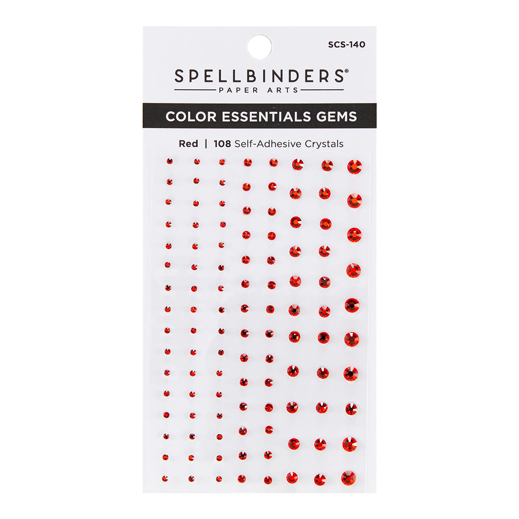 Embellishments: Spellbinders-Color Essential Gems-Red