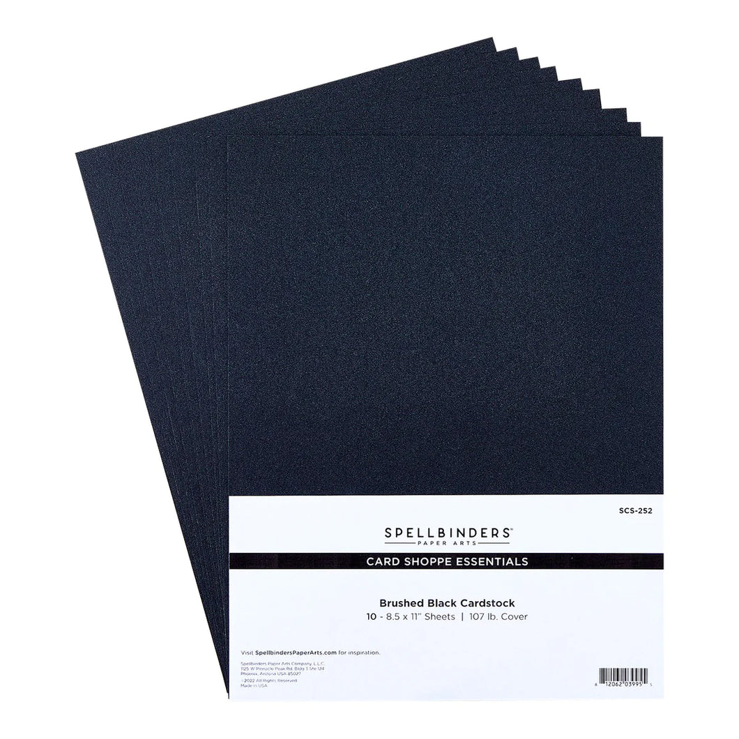 Specialty Paper-Spellbinders Brushed Black Cardstock