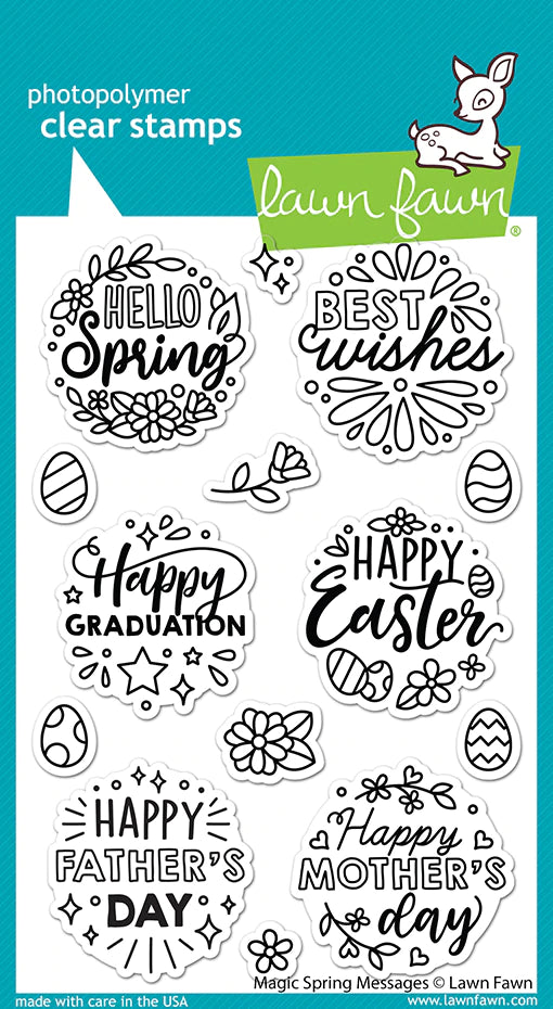 Stamps: Lawn Fawn-Magic Spring Messages – Purple Pinky Promises