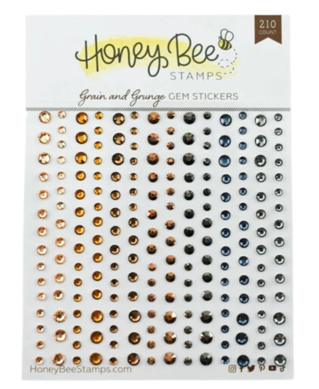 Embellishments: Honey Bee Stamps-Grain & Grunge Gem Stickers