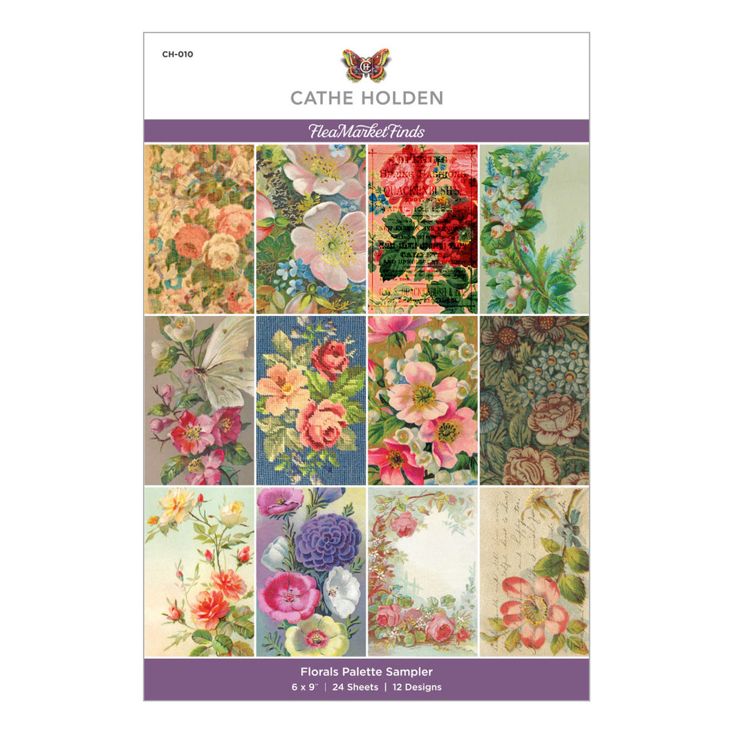 Specialty Paper: Spellbinders-Florals Palette Sampler 6 x 9-inch Paper Pad