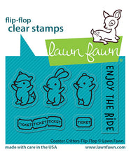 Load image into Gallery viewer, Stamps: Lawn Fawn-Coaster Critters Flip-Flop Stamp Set
