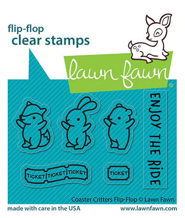 Stamps: Lawn Fawn-Coaster Critters Flip-Flop Stamp Set