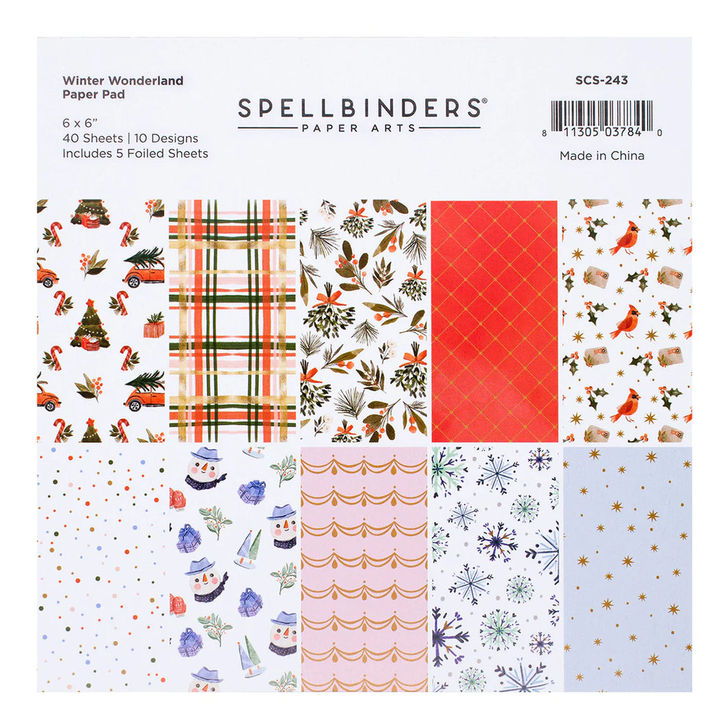 6x6 Paper: Spellbinders-Winter Wonderland Paper Pad