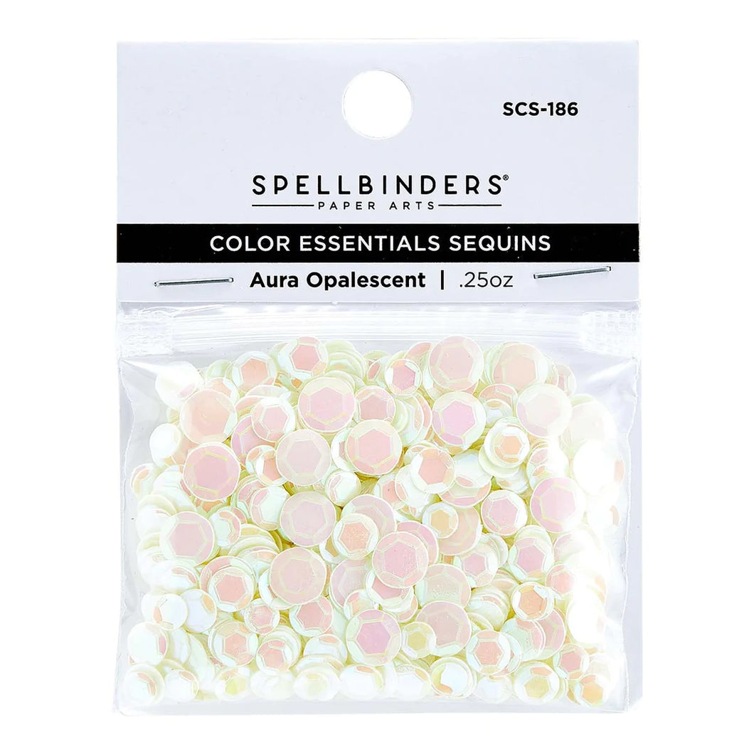 Embellishments: Spellbinders-Color Essentials Sequins-Aura Opalescent