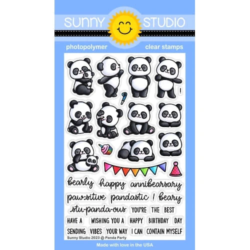 Stamps: Sunny Studio-PANDA PARTY STAMPS