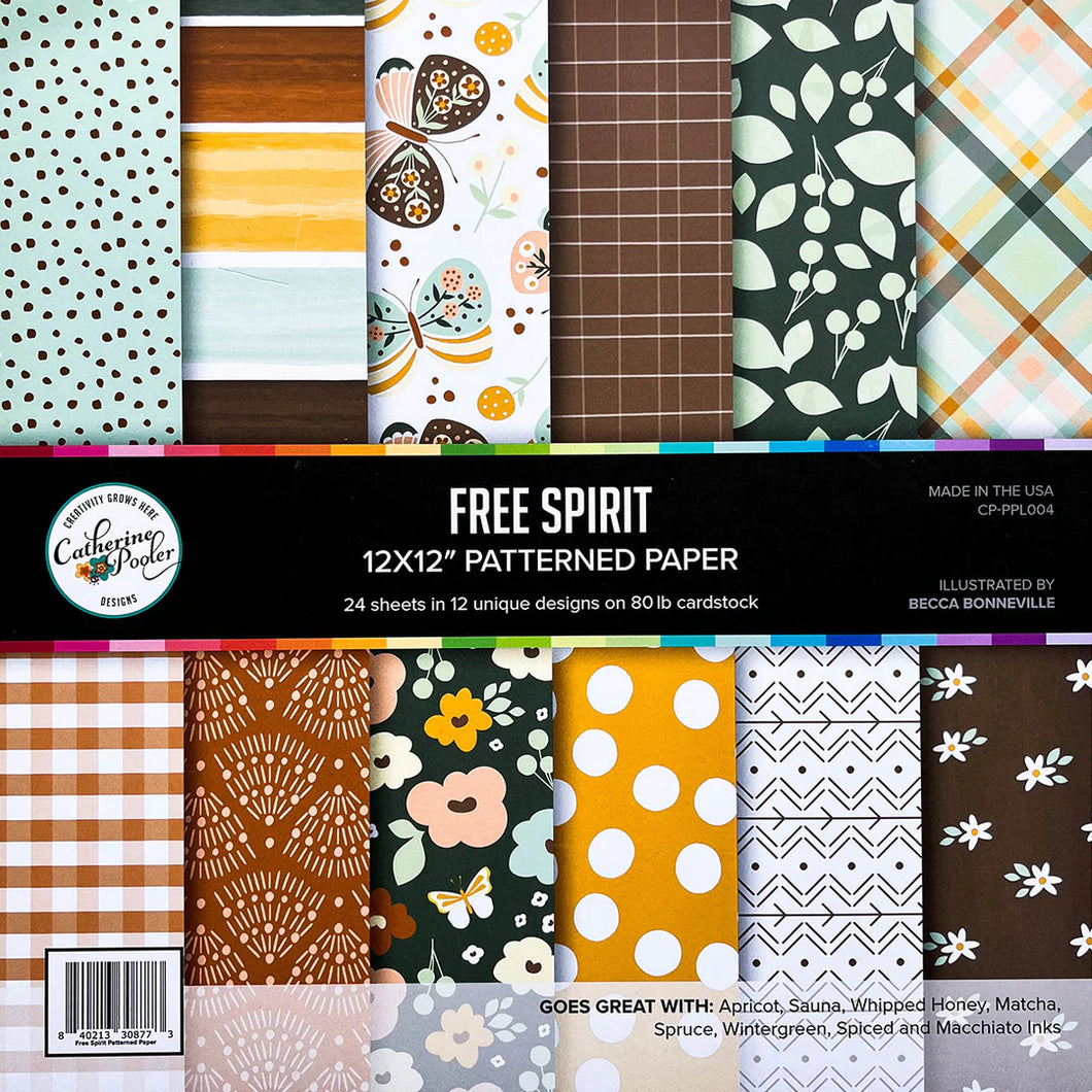 12x12 Paper: Catherine Pooler Designs-Free Spirit Patterned Paper