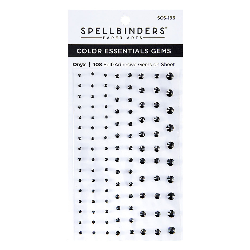 Embellishments: Spellbinders-Color Essentials Gems-Onyx