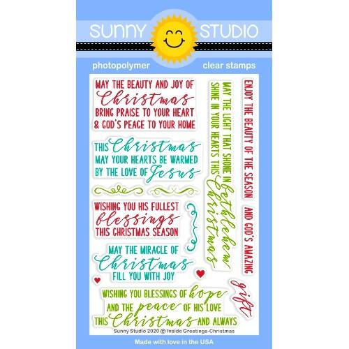 Stamps: Sunny Studio-Inside Greetings-Christmas