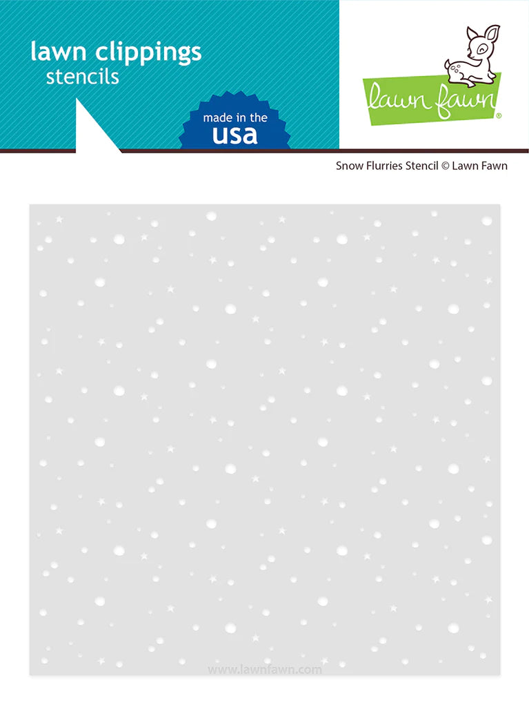 Stencils: Lawn Fawn-Snow Flurries Background Stencil