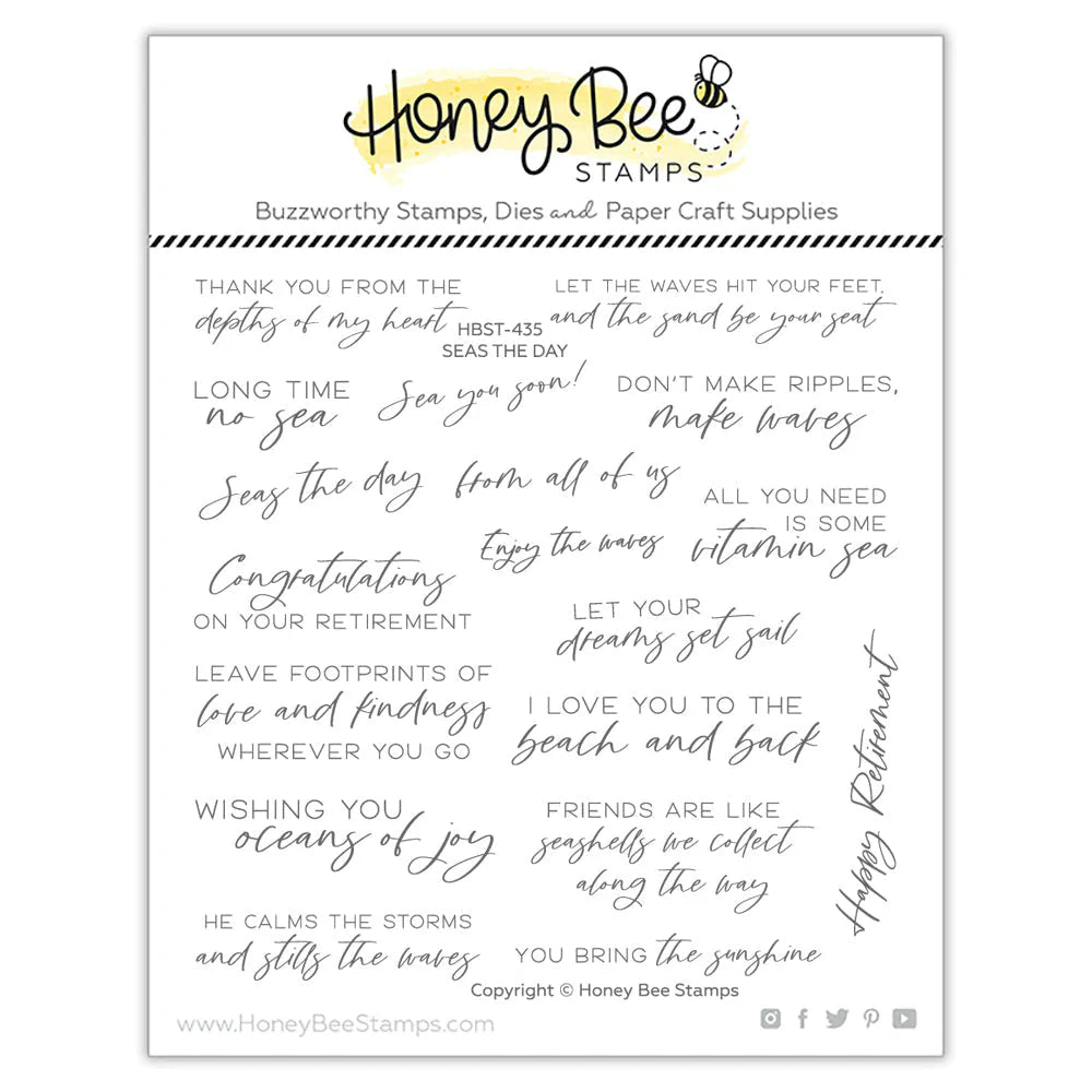 Stamps: Honey Bee Stamps-Seas The Day