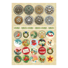 Load image into Gallery viewer, Embellishments: LOVING CHRISTMAS WISHES STICKER PAD FROM THE CHRISTMAS FLEA MARKET FINDS COLLECTION BY CATHE HOLDEN
