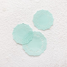 Load image into Gallery viewer, Embellishments: Bo Bunny Beautiful Things Teal Doilies 60/Pkg
